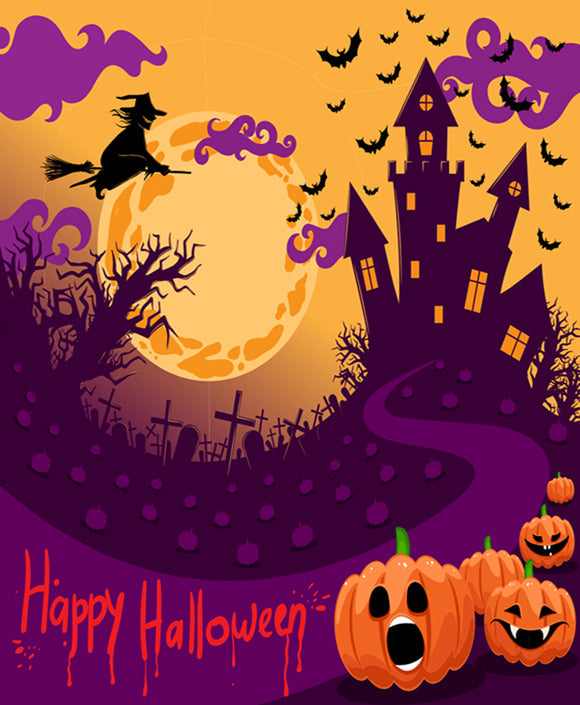 Sfondo Festival Sfondo Halloween Sfondo Sfocato Lanterne Di Zucca DBD-P19055