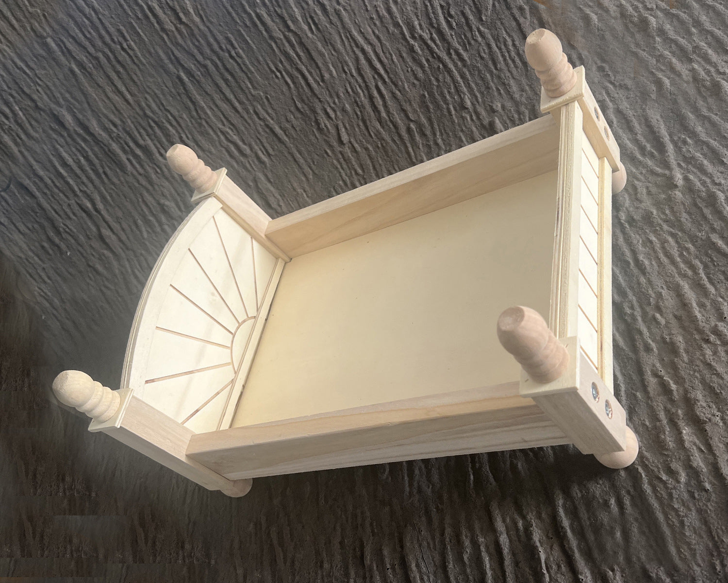 Dbackdrop Neonato Vintage Carino Letto In Legno Puntelli Per Fotografia SYPJ7