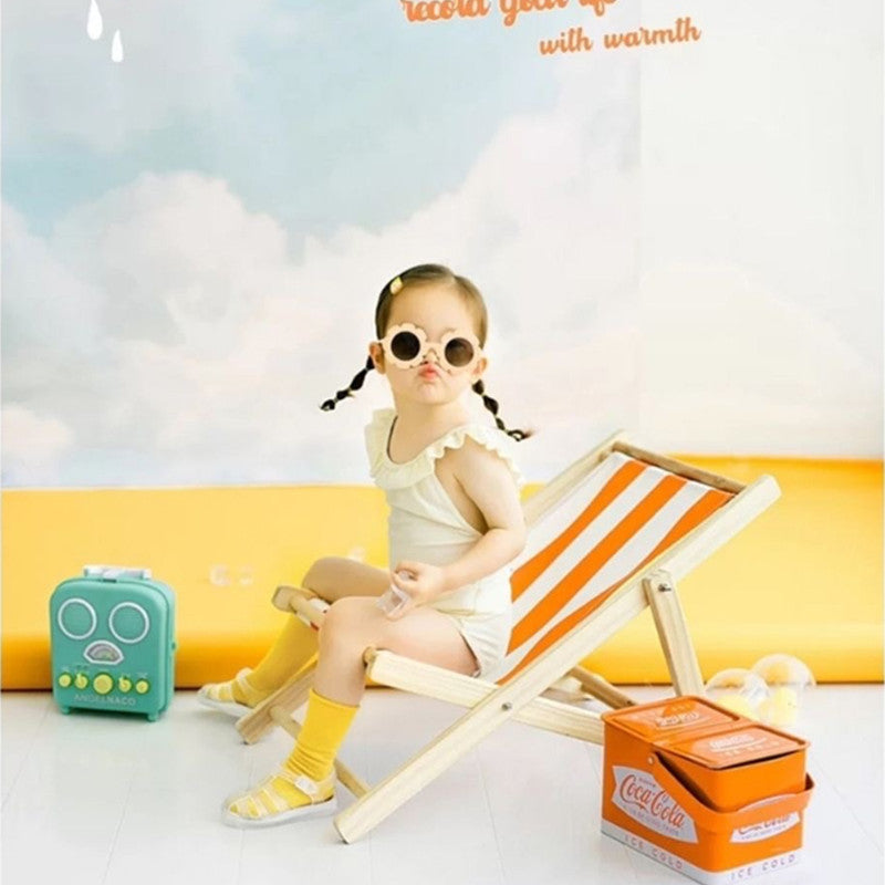 Dbackdrop Sedia Da Spiaggia In Legno Regolabile Puntelli Per Fotografia Neonatale SYPJ10