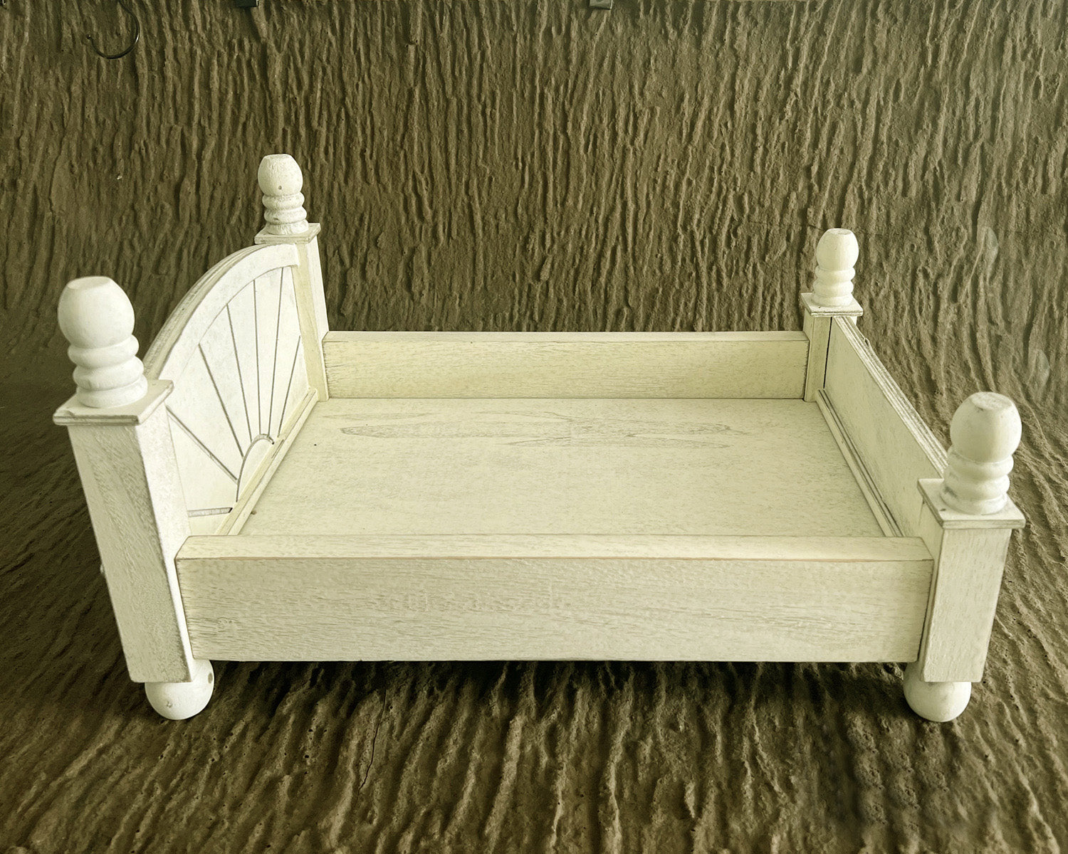 Dbackdrop Neonato Vintage Carino Letto In Legno Puntelli Per Fotografia SYPJ7