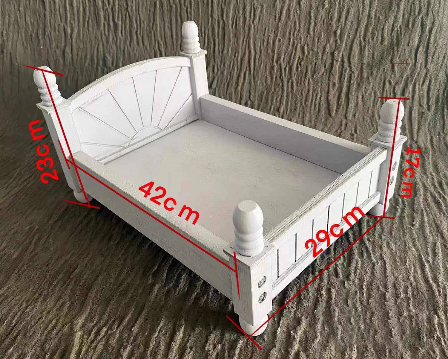 Dbackdrop Neonato Vintage Carino Letto In Legno Puntelli Per Fotografia SYPJ7