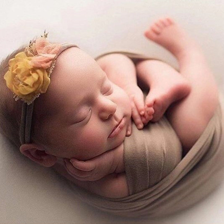 Fascia Elastica Morbida Per Fotografia In Tinta Unita Per Neonati CL11