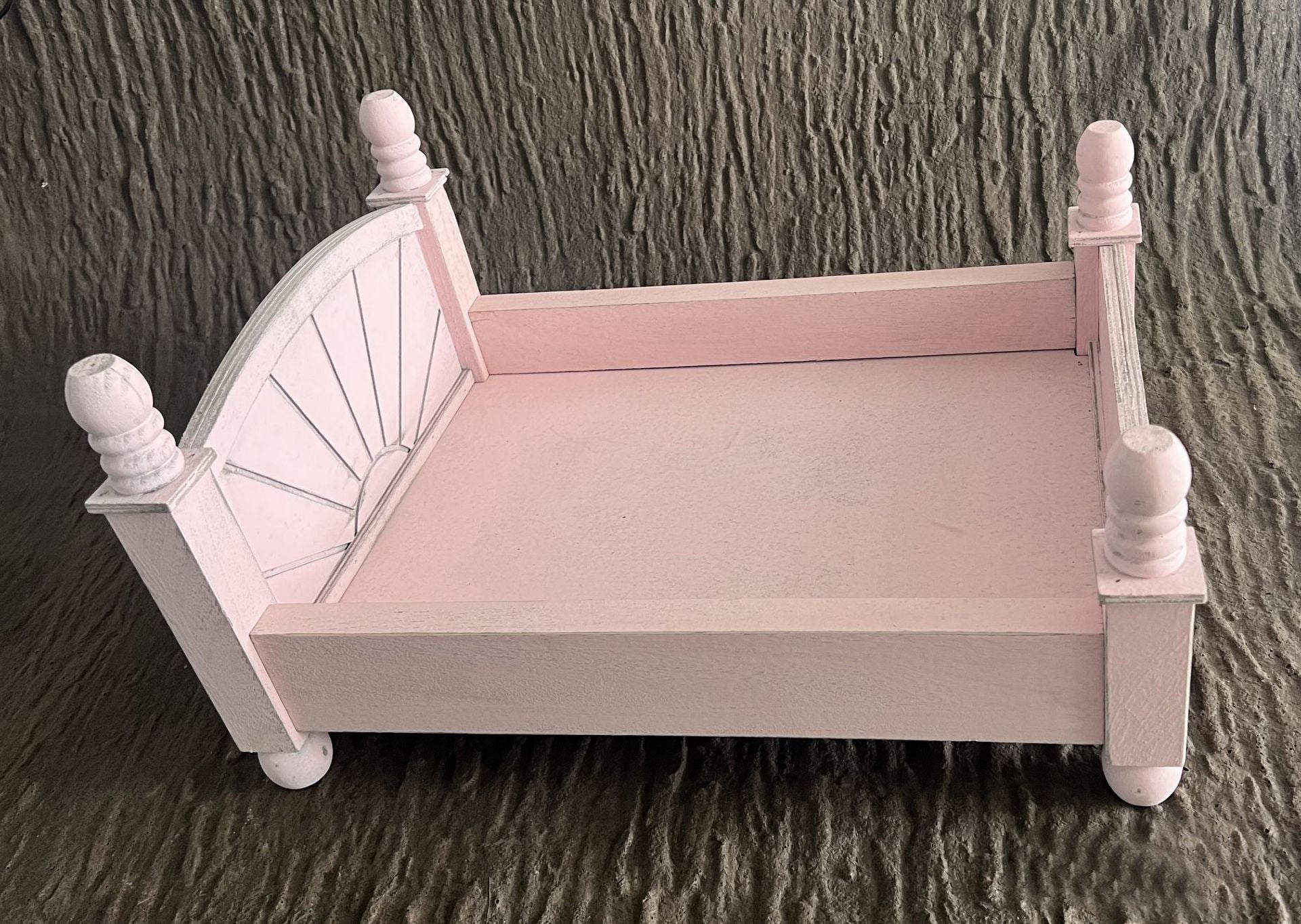 Dbackdrop Neonato Vintage Carino Letto In Legno Puntelli Per Fotografia SYPJ7