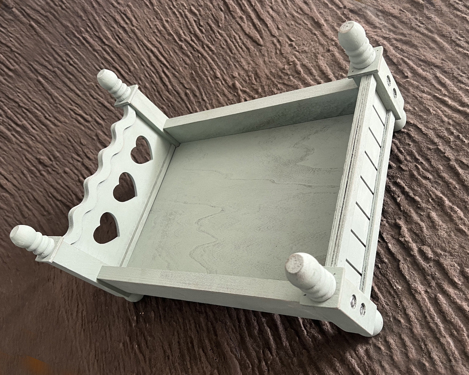 Dbackdrop Neonato Vintage Carino Letto In Legno Puntelli Per Fotografia SYPJ7