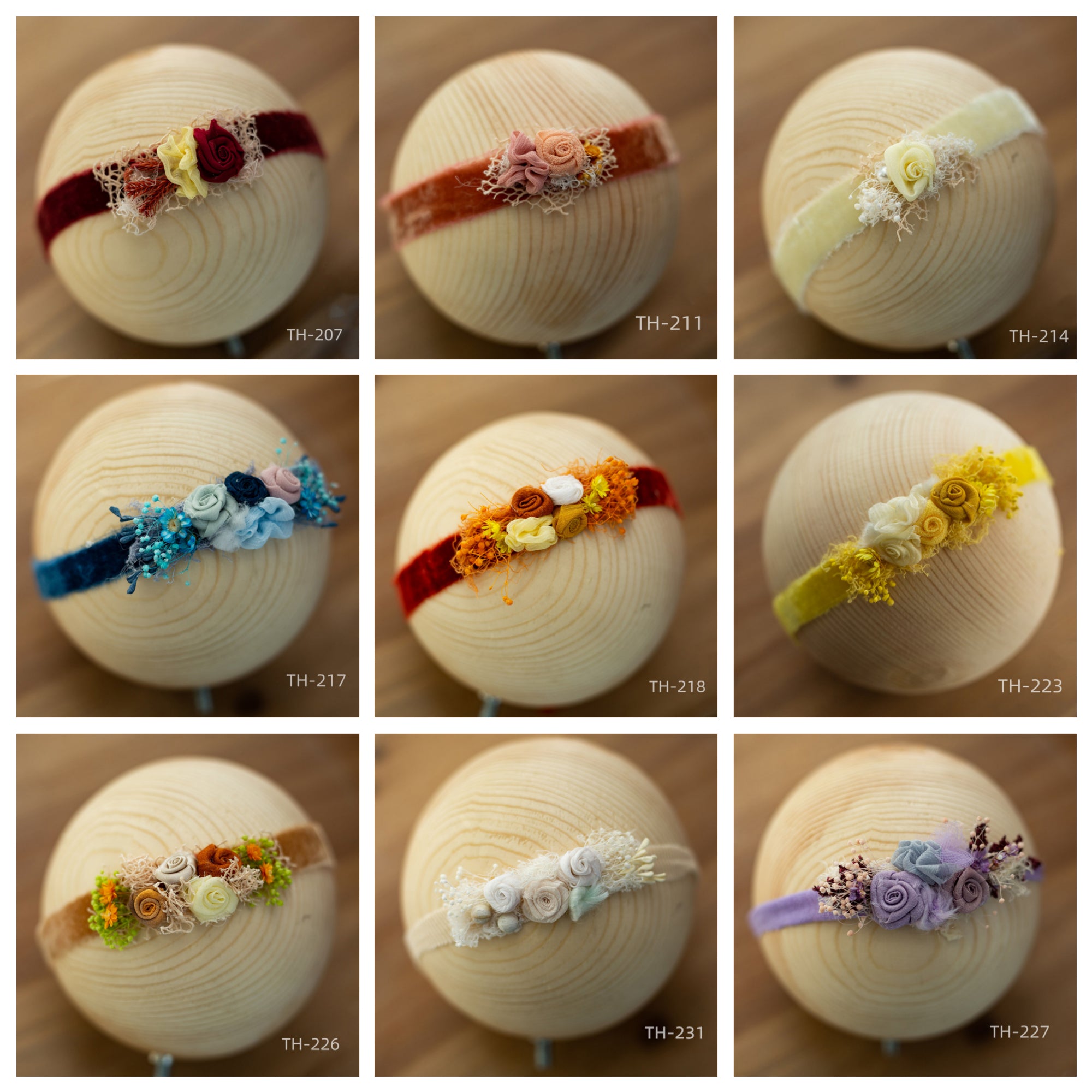 Accessori Per Capelli Con Fascia Per Capelli Con Perle E Fiori In Velluto Per Fotografia Neonata TH2