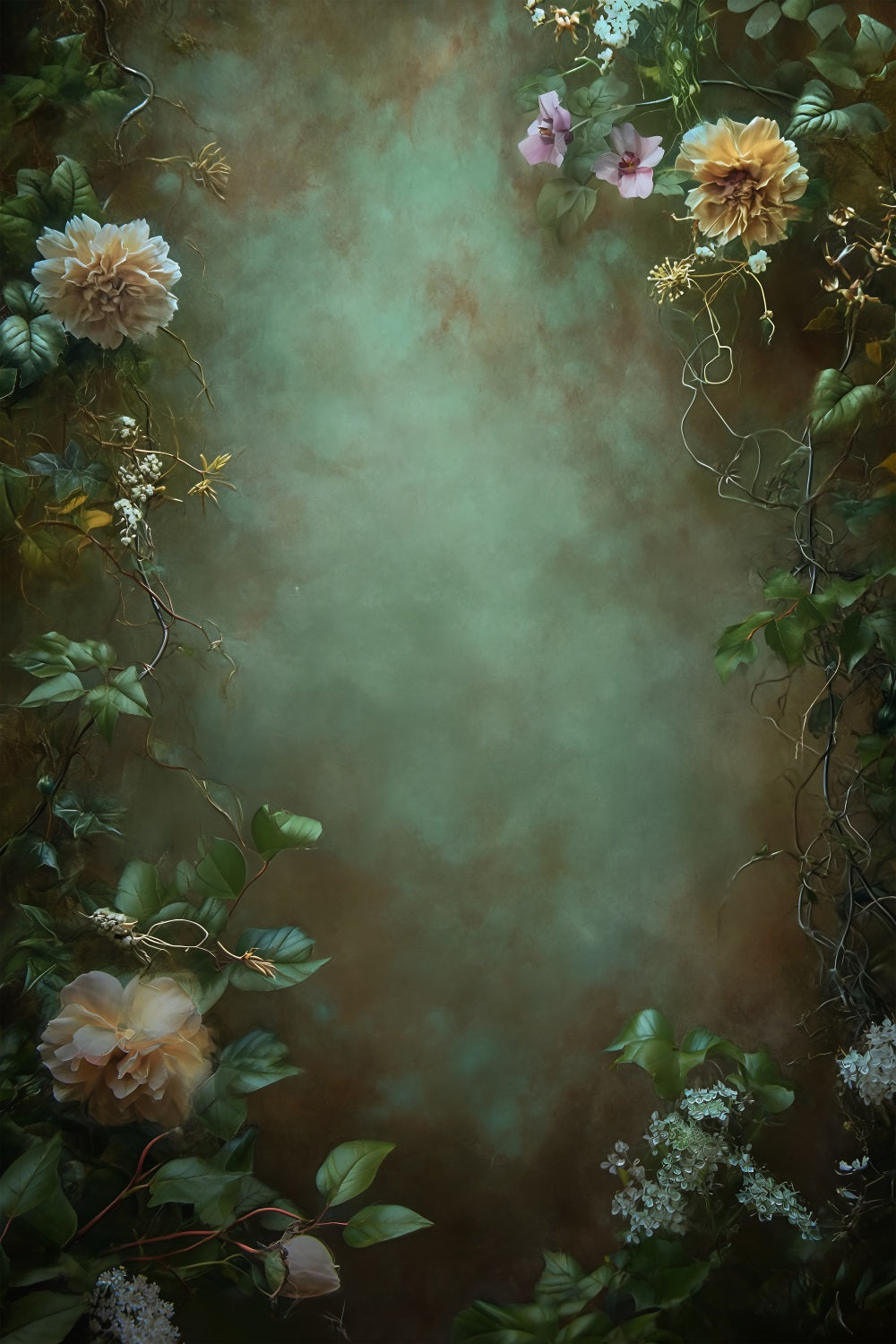 Sfondo Ritratto Sfondo Da Parete Vintage Verde Vite BRP-11-636