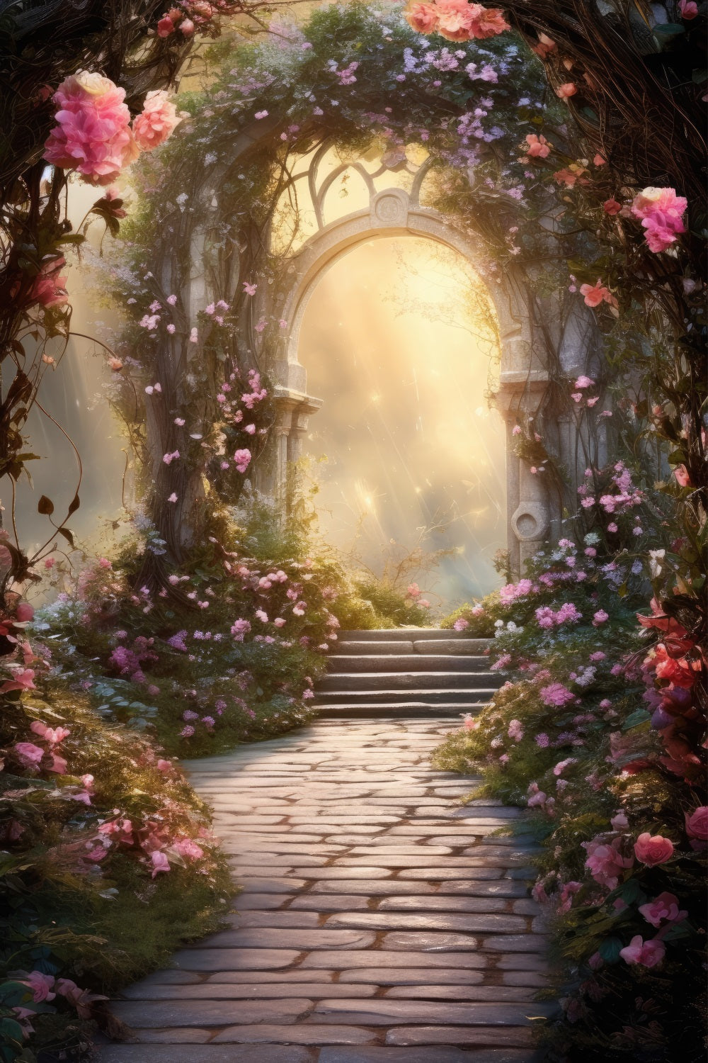 Fotografia Ritratto Sfondo Percorso Fiore Arco Sfondo BRP-11-648