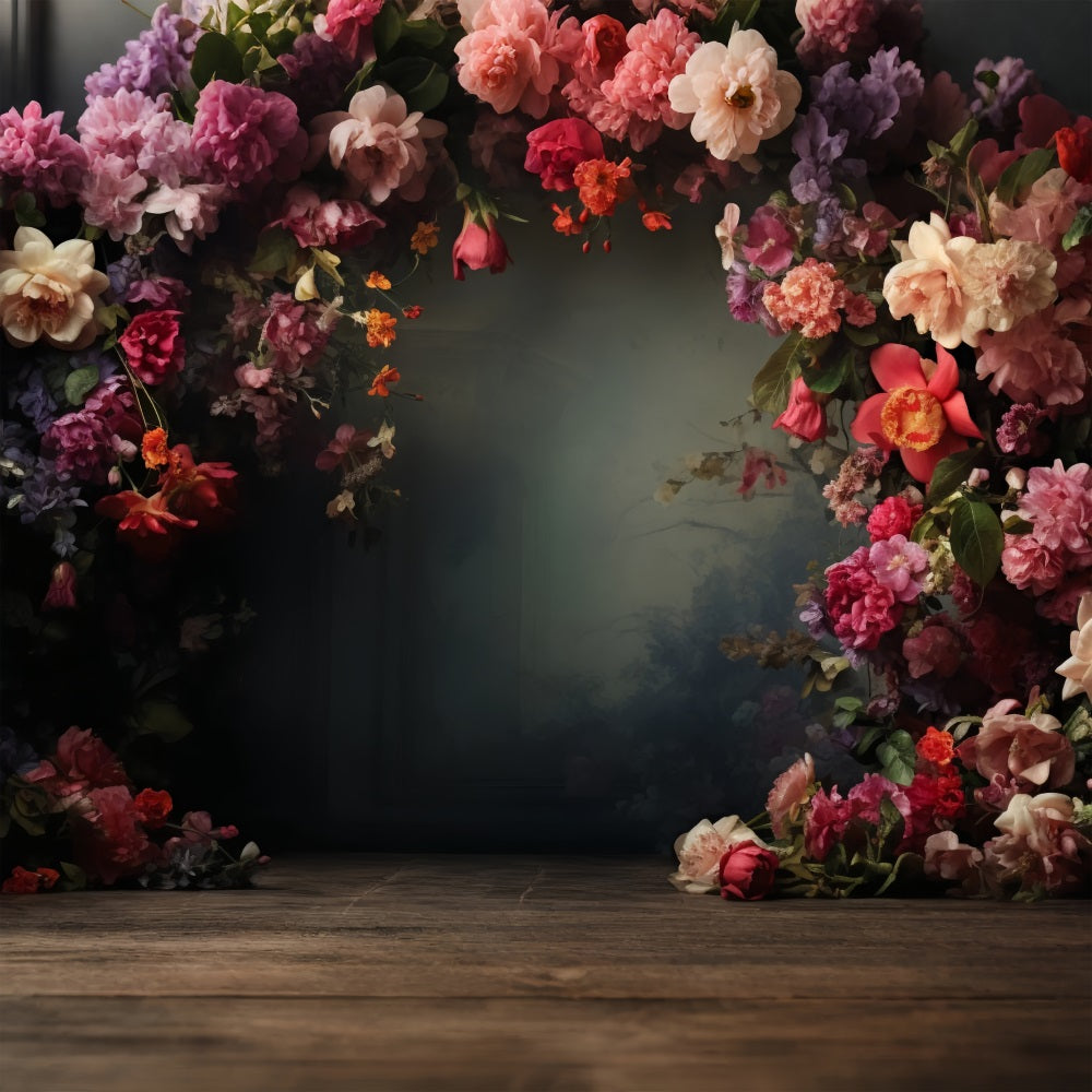 Fondali Per Ritratti Natalizi Sfondo Per Pareti Con Fiori Ombreggiati Di Rose BRP-11-649