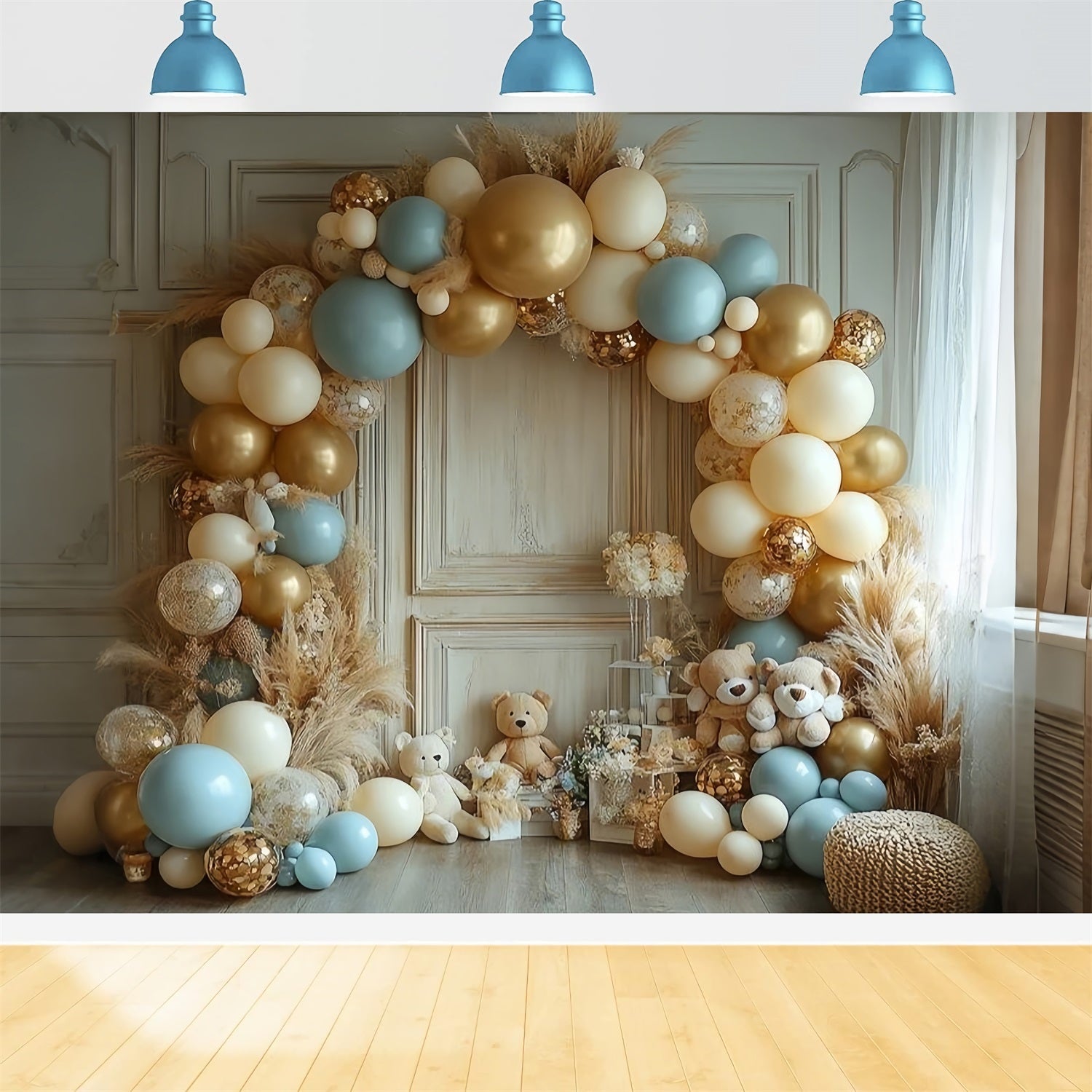 Il Lussuoso Arco A Palloncino Porta Lo Sfondo Boho BRP10-117