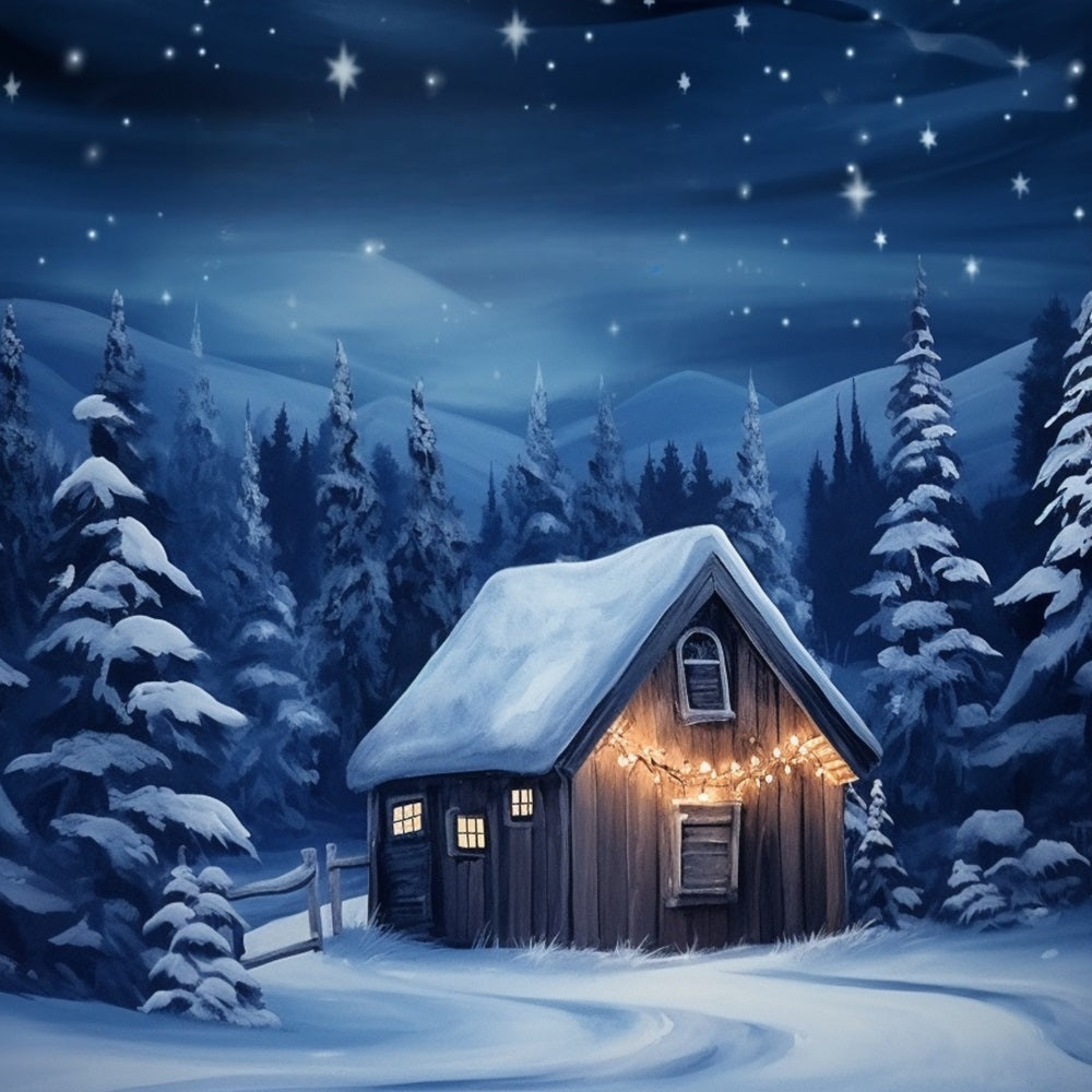 Sfondo Invernale Con Luci Calde Decorate Per La Casa Accogliente BRP10-12