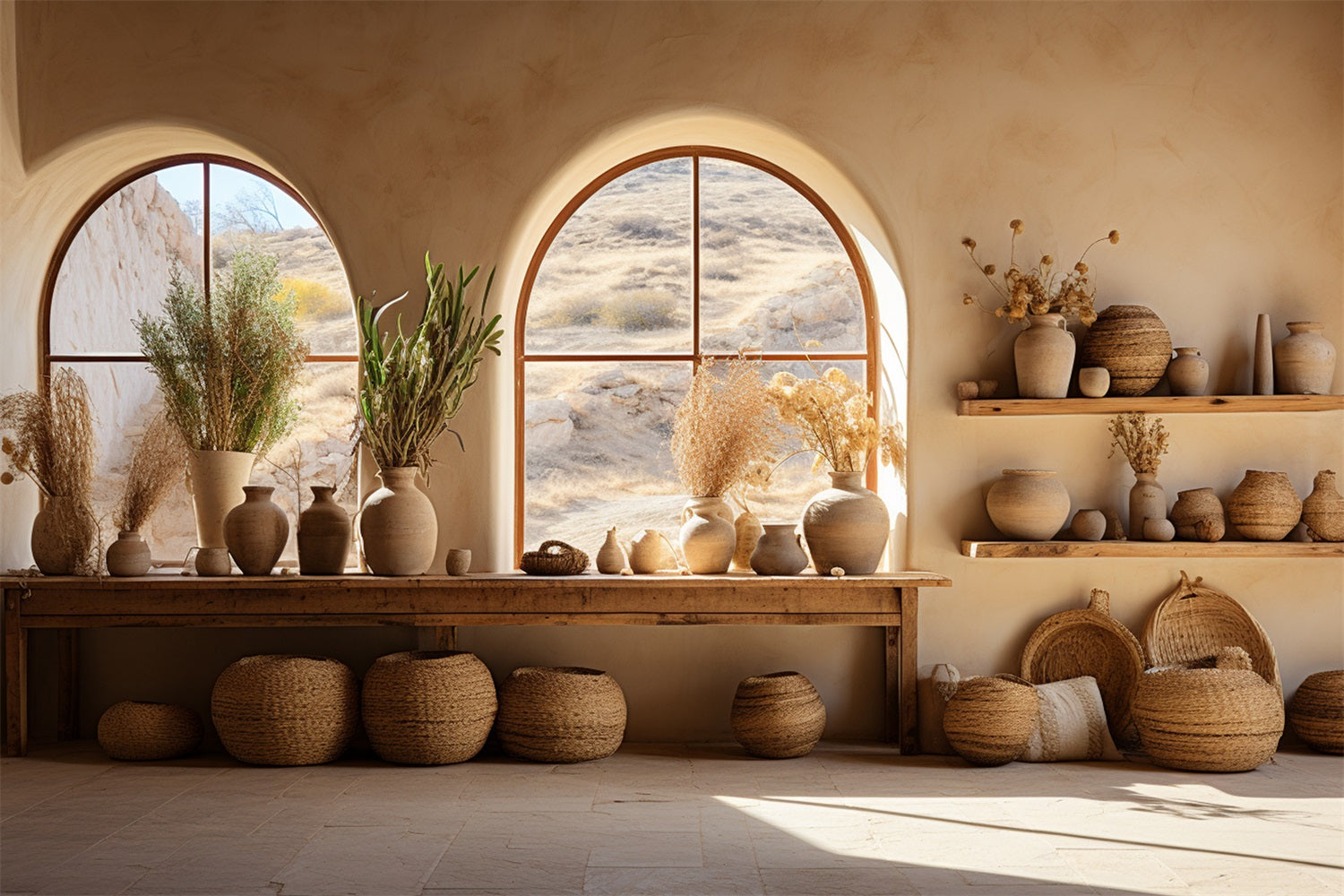 Sfondo Per Esposizione In Ceramica Boho Earth Tones BRP10-124