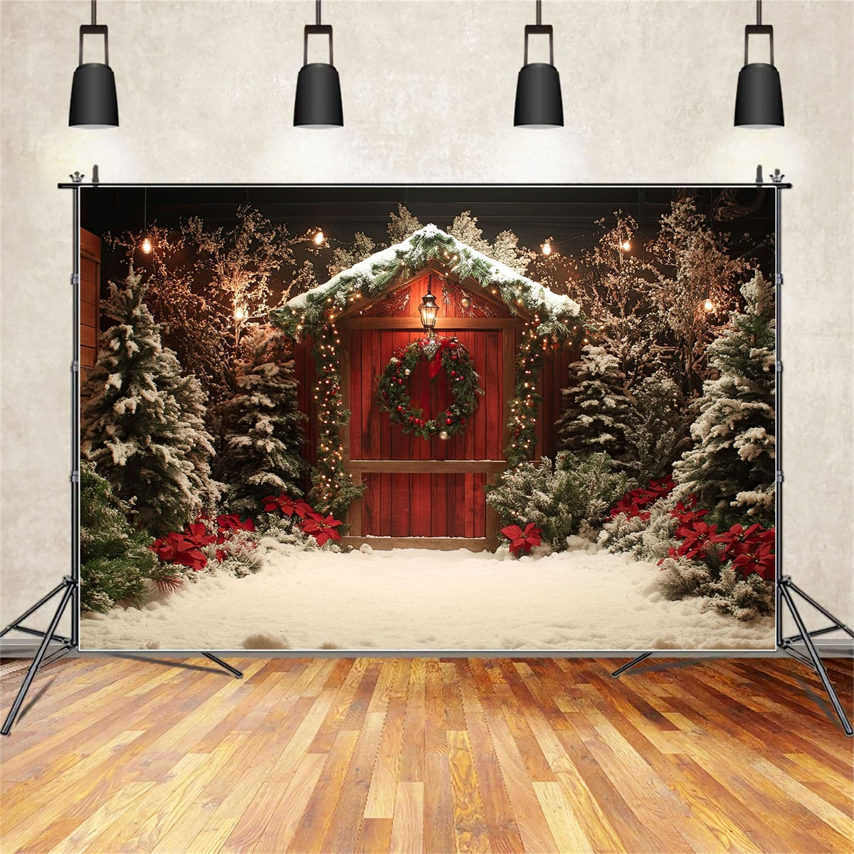 Idee Per Lo Sfondo Natalizio Alberi D'Ingresso Sfondo Di Stelle Di Natale BRP10-148