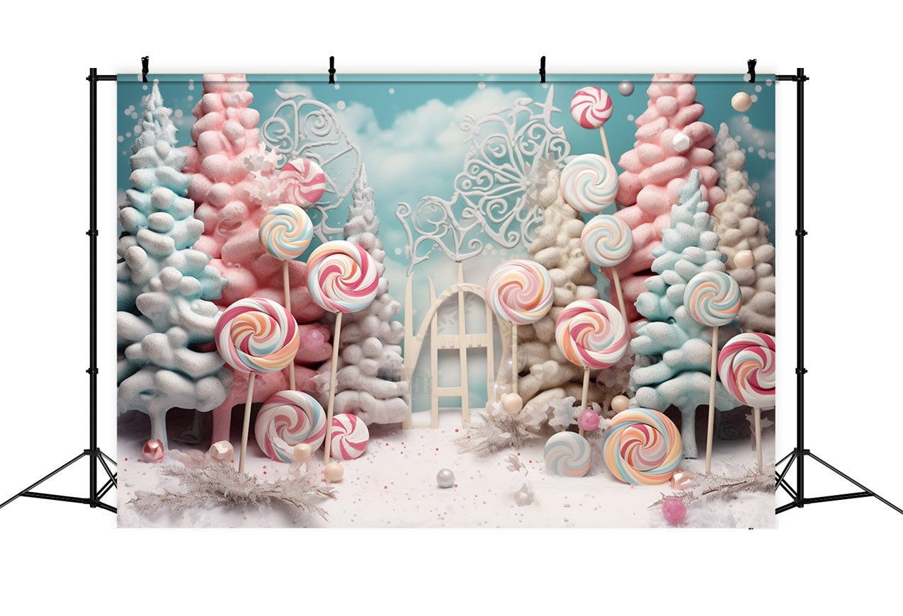 Sfondo Di Alberi Di Lecca-Lecca Glassati Di Winter Candy Wonderland BRP10-18