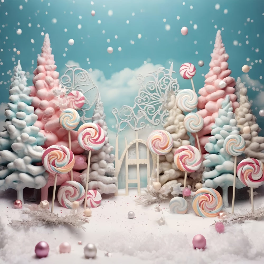 Sfondo Di Alberi Di Lecca-Lecca Glassati Di Winter Candy Wonderland BRP10-18