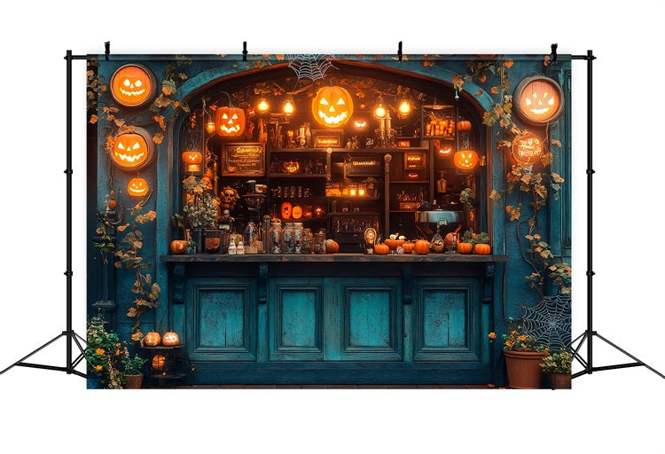 Fondali Per Lo Sfondo Delle Zucche Luminose Del Bar Di Halloween BRP10-219