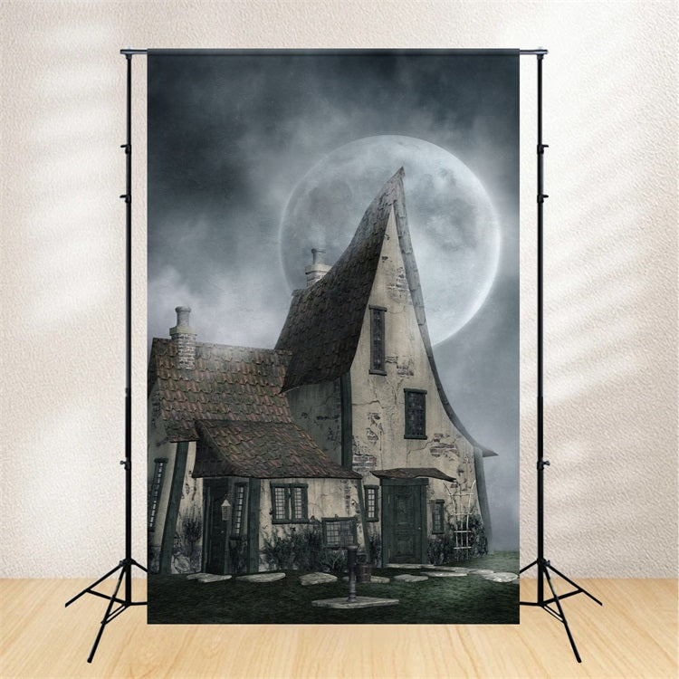 Sfondo Per Halloween Haunted House Misty Moonlight Sfondo BRP10-221