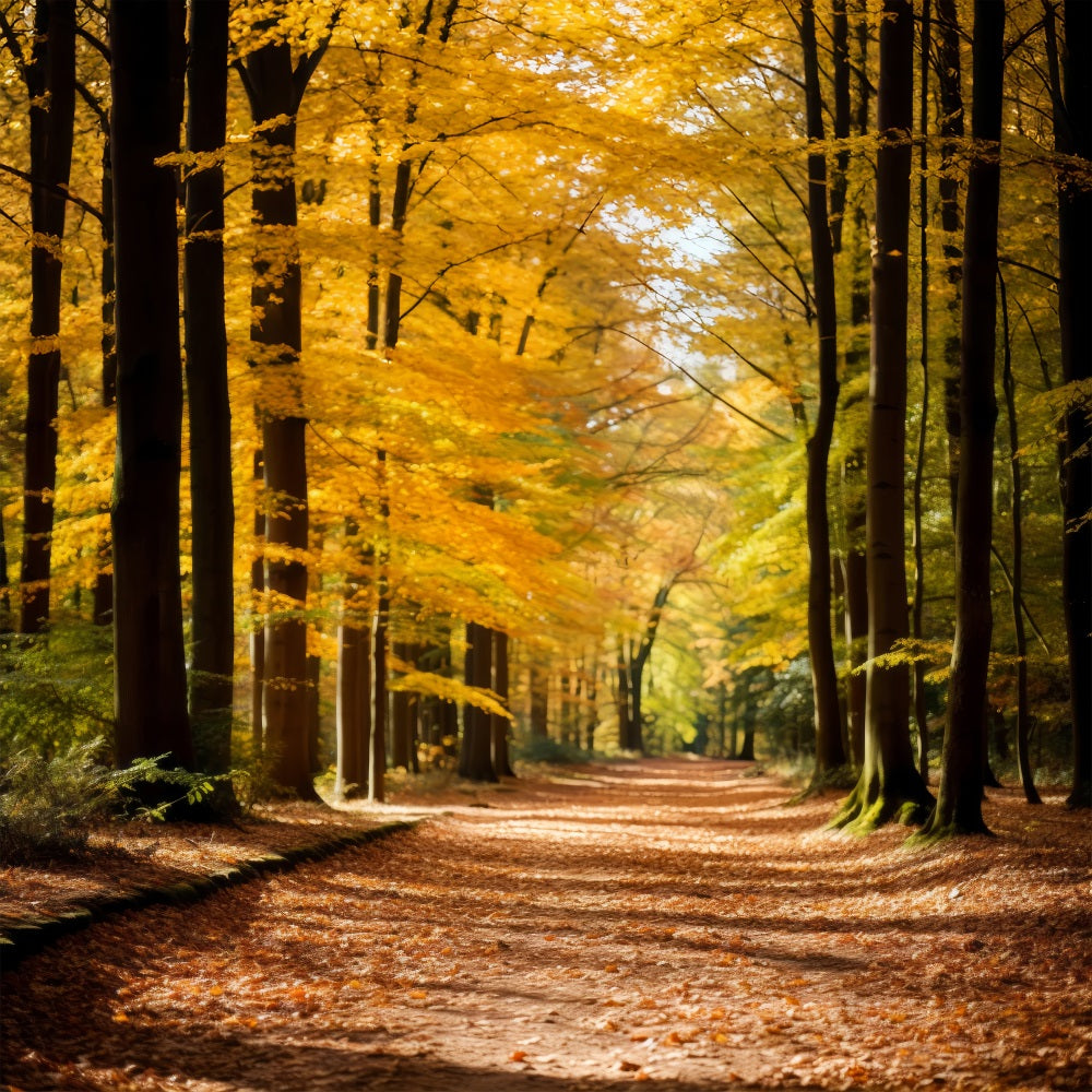 Sfondo Autunnale Sfondo Scenico Del Percorso Del Parco Forestale Autunnale BRP10-235
