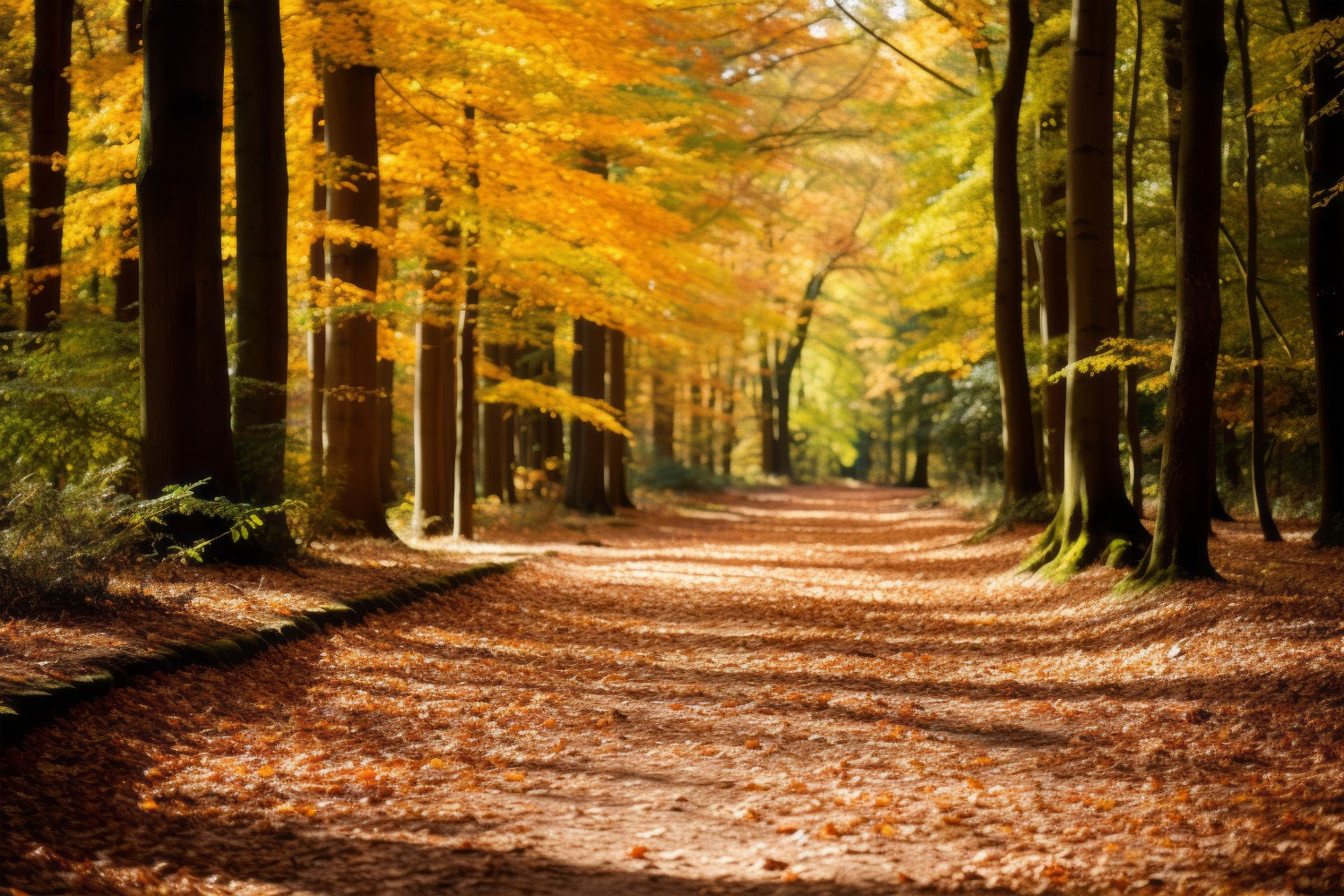 Sfondo Autunnale Sfondo Scenico Del Percorso Del Parco Forestale Autunnale BRP10-235