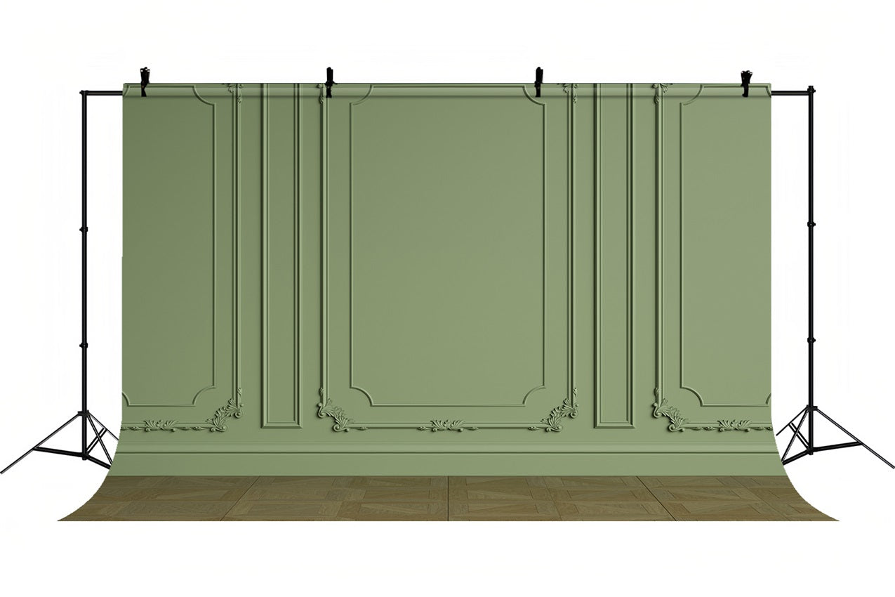 Fondali Fotografici Retro Sfondo Verde Splendidamente Dettagliato BRP10-273