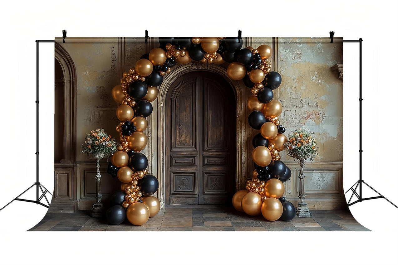Fondali Da Parete Ad Arco Fondale Per Display A Palloncino In Oro Nero BRP10-287