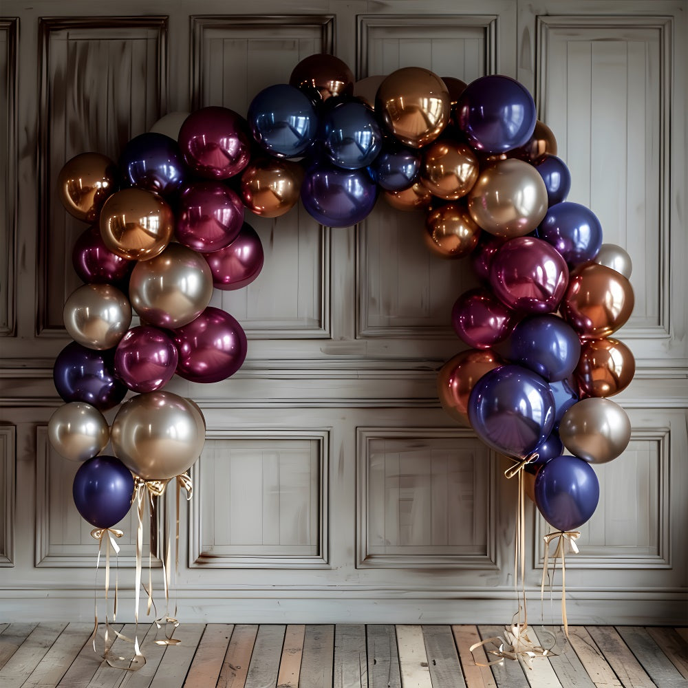 Fondali Fotografici Da Parete Retro Sfondo Con Display A Palloncino Misto BRP10-288