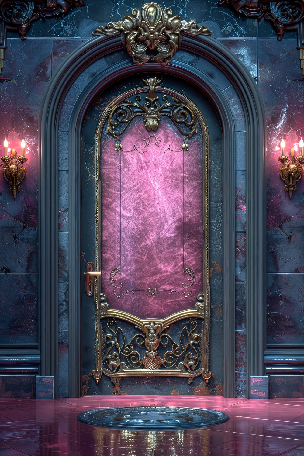 Fondale Da Parete Vintage Scuro Fondale In Marmo Rosa BRP10-294