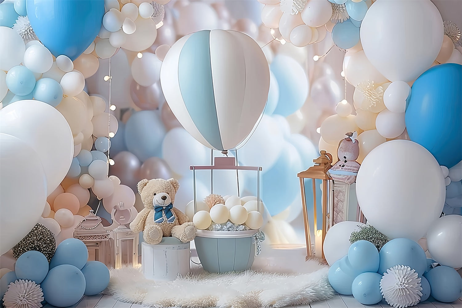 Sfondo Per Palloncini Di Compleanno Sfondo Con Orsacchiotto BRP10-312