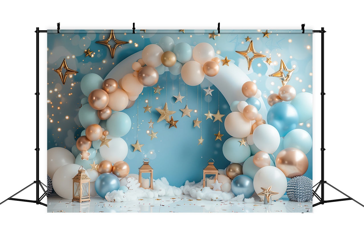 Idee Per Lo Sfondo Di Compleanno Sfondo Per Arco Di Palloncini Con Stelle BRP10-316