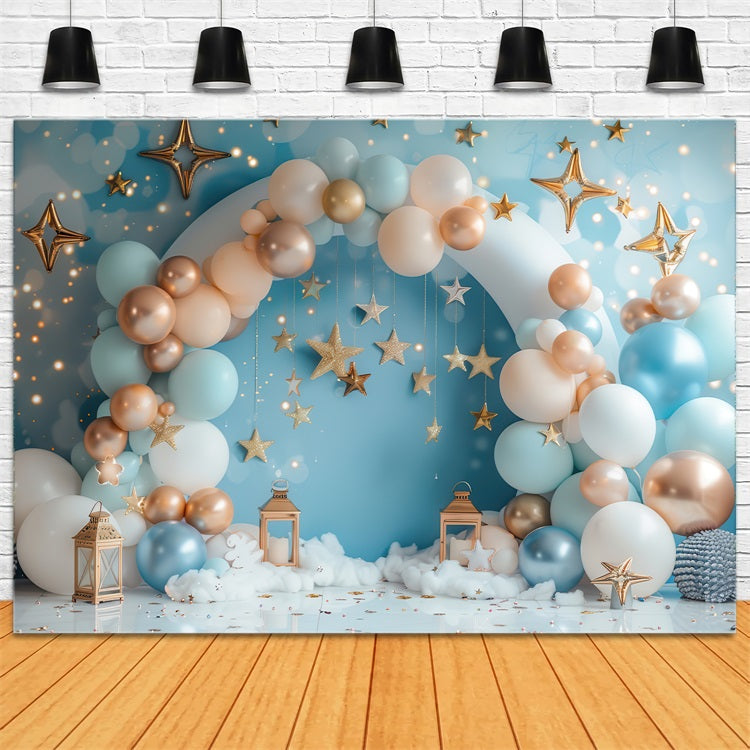 Idee Per Lo Sfondo Di Compleanno Sfondo Per Arco Di Palloncini Con Stelle BRP10-316