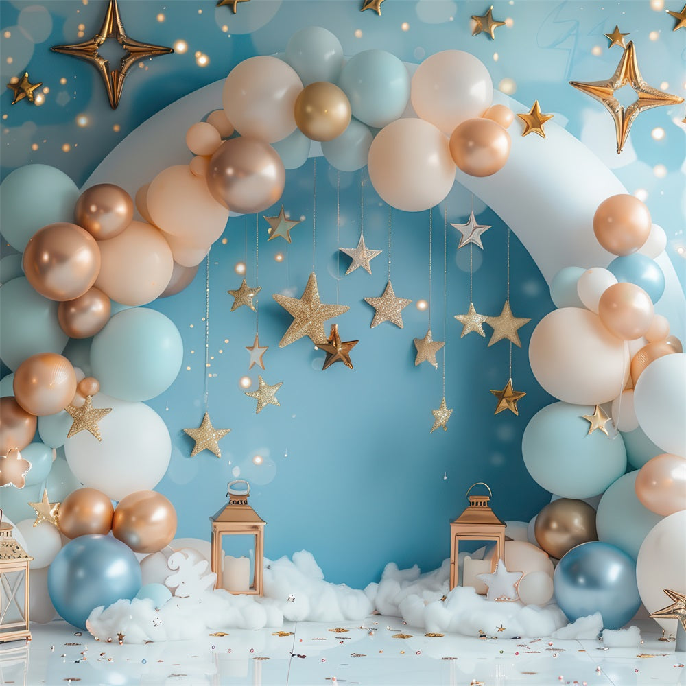 Idee Per Lo Sfondo Di Compleanno Sfondo Per Arco Di Palloncini Con Stelle BRP10-316