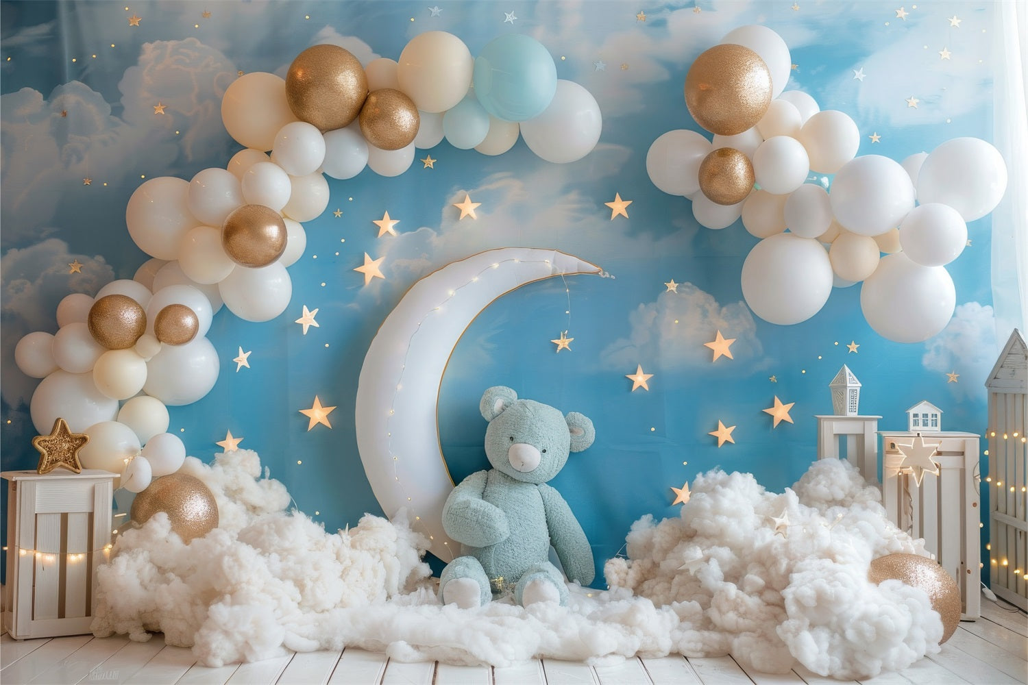 Sfondo Compleanno Cielo Notturno Luna Bambini Sfondo BRP10-318