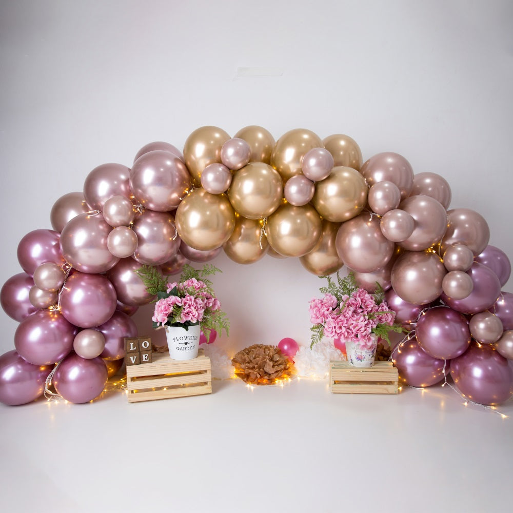 Sfondo Fotografico Di Buon Compleanno Sfondo Di Palloncini Rosa BRP10-371