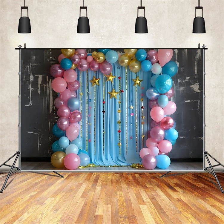 Fondali Fotografici Per Compleanni Stelle Palloncini Sfondo Ad Arco BRP10-374