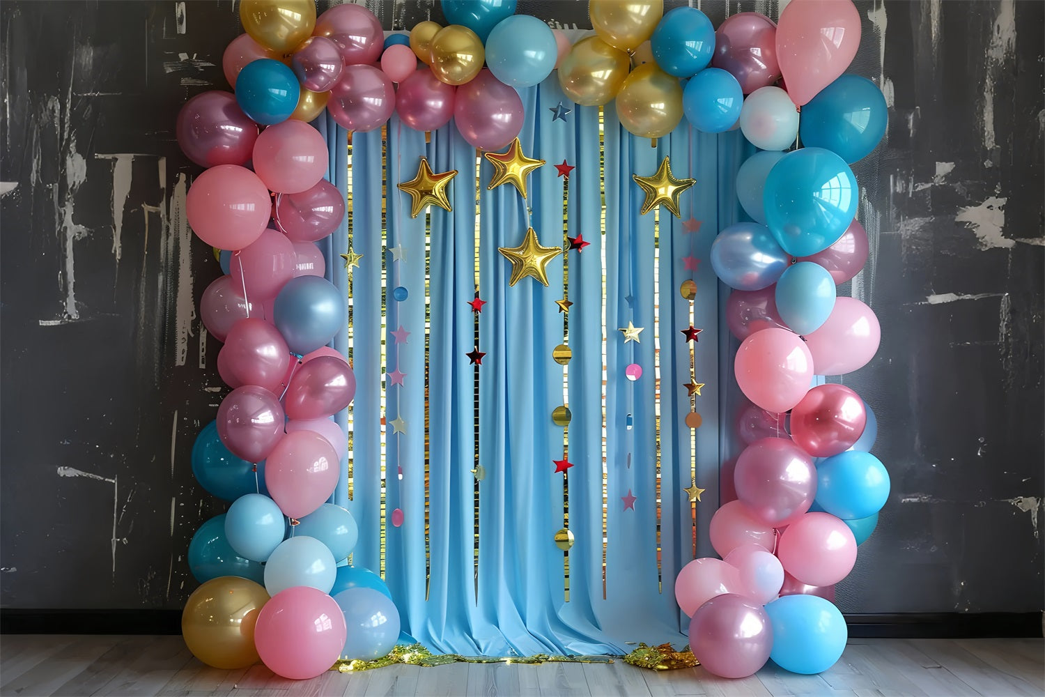 Fondali Fotografici Per Compleanni Stelle Palloncini Sfondo Ad Arco BRP10-374