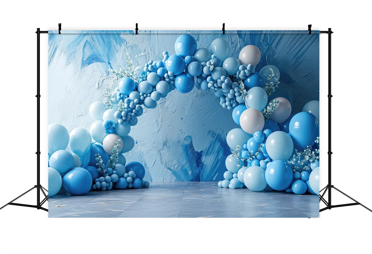 Sfondo Blu Compleanno Arco Palloncino Sfondo BRP10-375