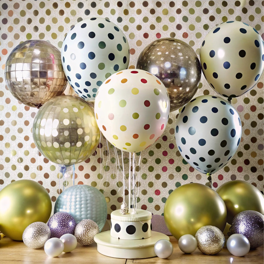 Sfondo Di Compleanno Per Bambini Sfondo Con Palloncino A Pois BRP10-382