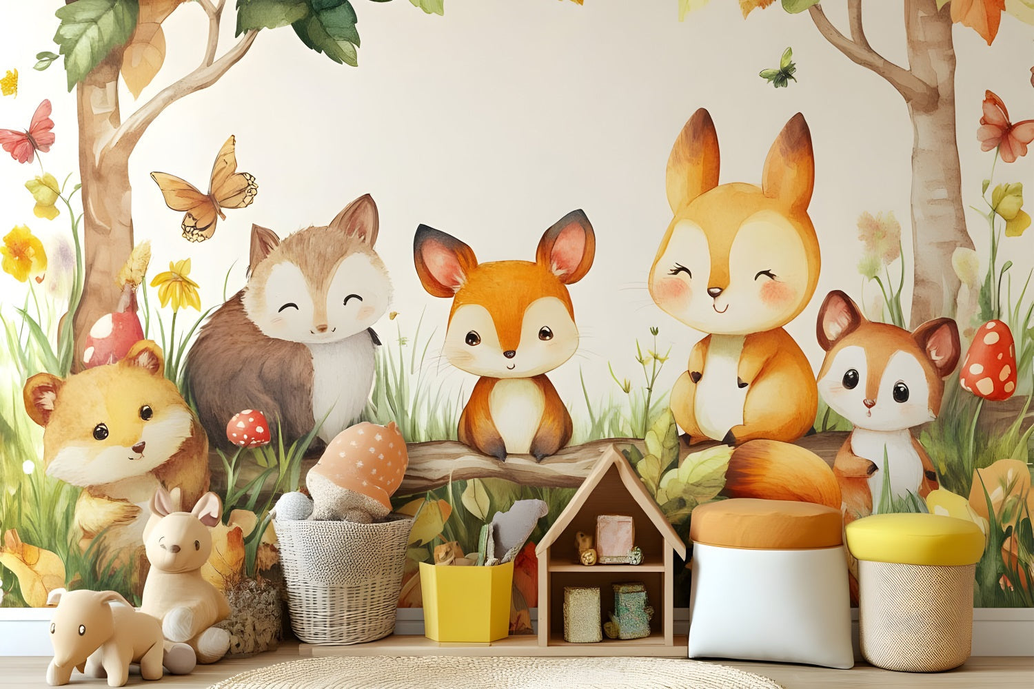 Sfondo Per Compleanno Animali Della Foresta Sfondo Per Bambini BRP10-395