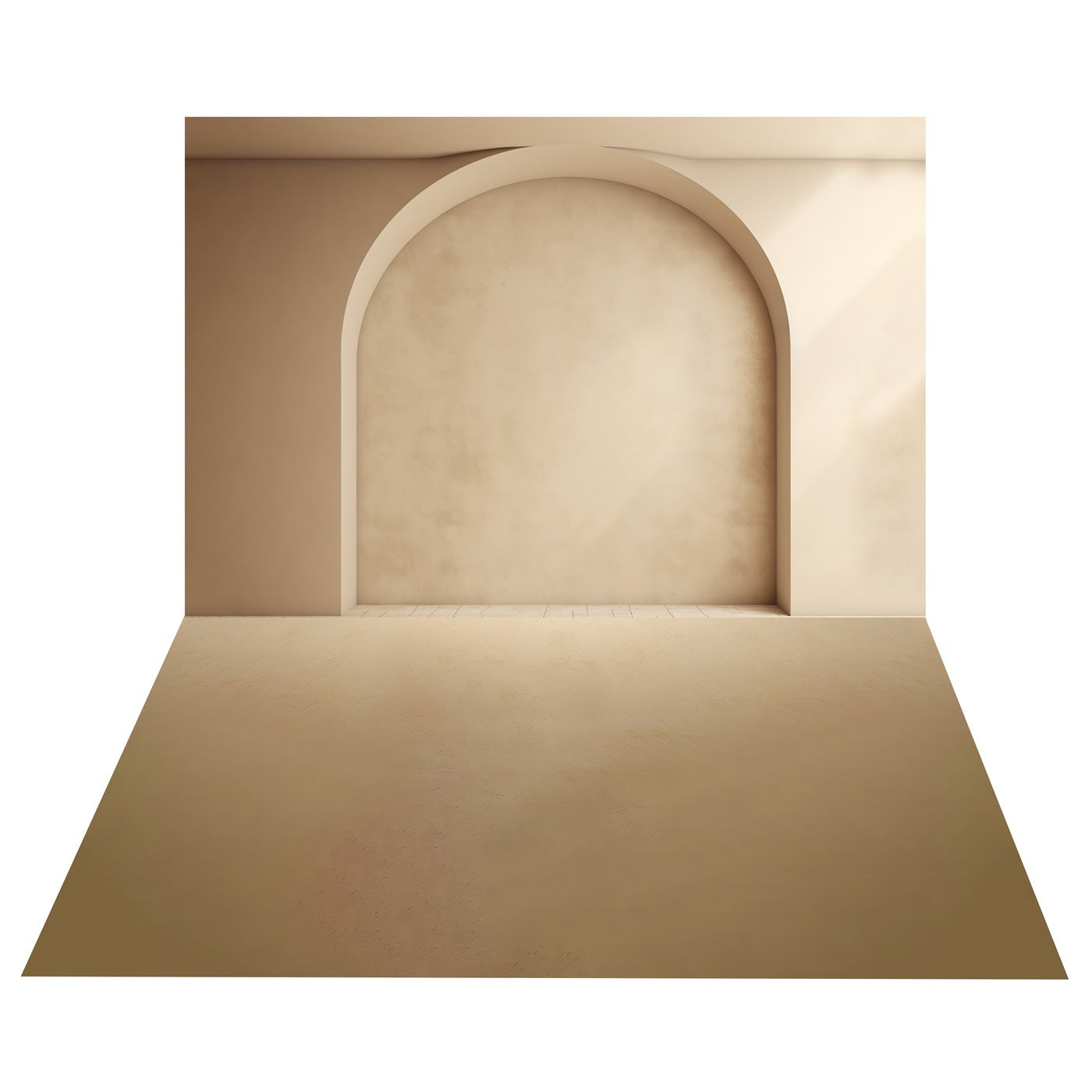 Sfondo Boho Beige Per Arco Da Parete+Sfondo Per Pavimento Beige Rustico BRP10-496