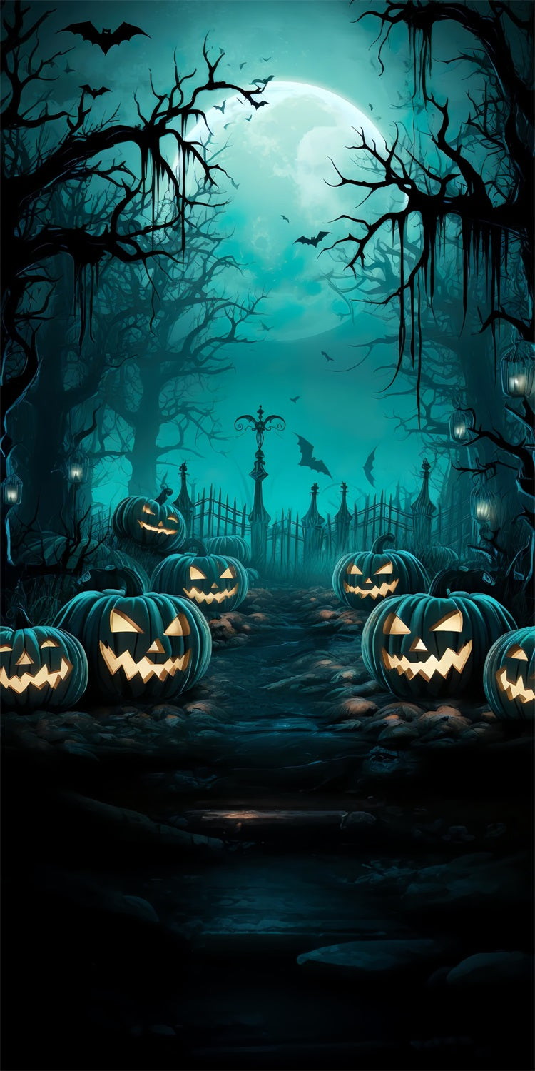 Sfondo Di Zucca Di Halloween Sweep Patch Luna Blu BRP10-511