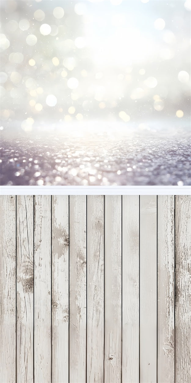 Sfondo Per Pavimento In Legno Bianco Bokeh Sparkle BRP10-534