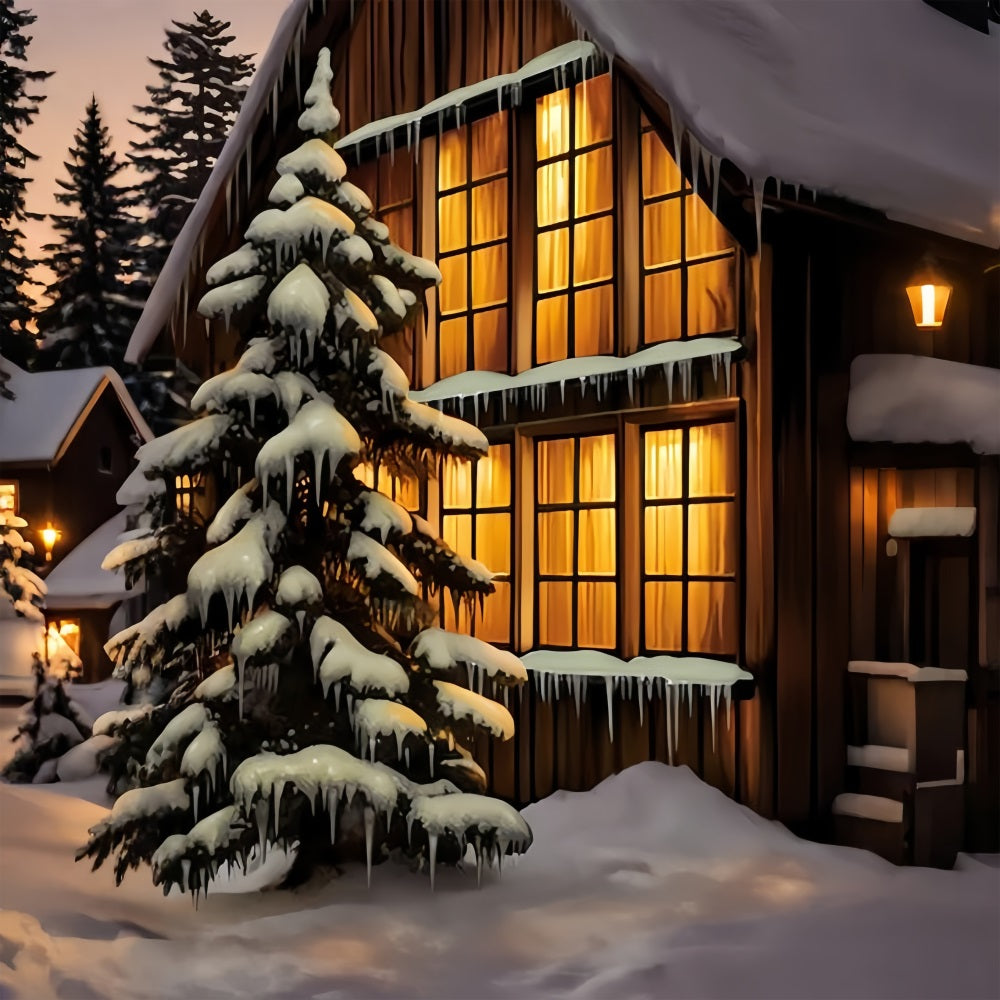 Luce Calda Invernale Che Splende Sullo Sfondo Delle Finestre Gelide BRP10-54