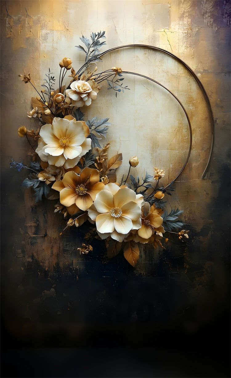 Sfondo Di Belle Arti Con Fiori Dorati BRP10-573