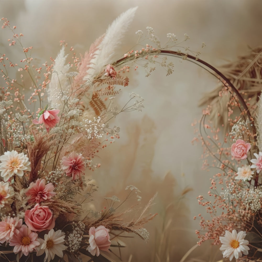 Sfondo Floreale Boho Sfondo Per Display Rosa Pampa BRP10-579