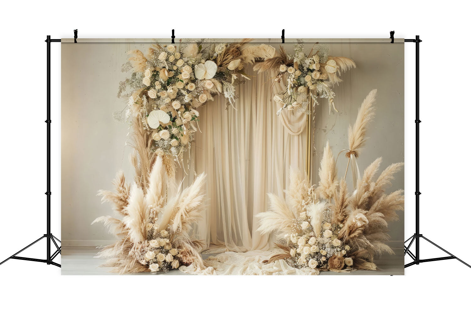 Sfondo Boho Sfondo Arco Floreale Drappeggiato Fai Da Te BRP10-580