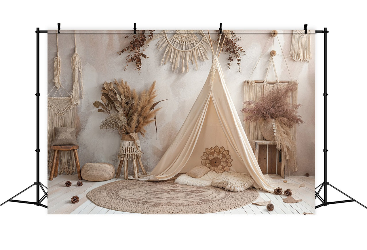 Fondali Bohemien Teepee Macrame Dettagli Fondale BRP10-598