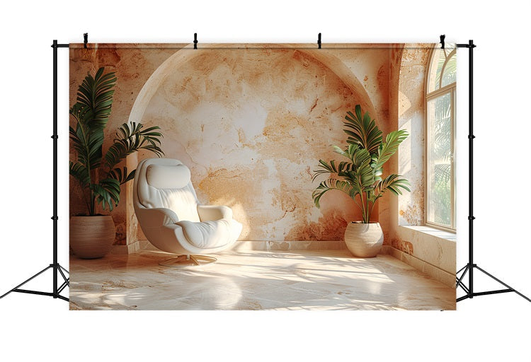 Semplice Sfondo Bohemien Con Design Ad Arco Di Palma BRP10-607