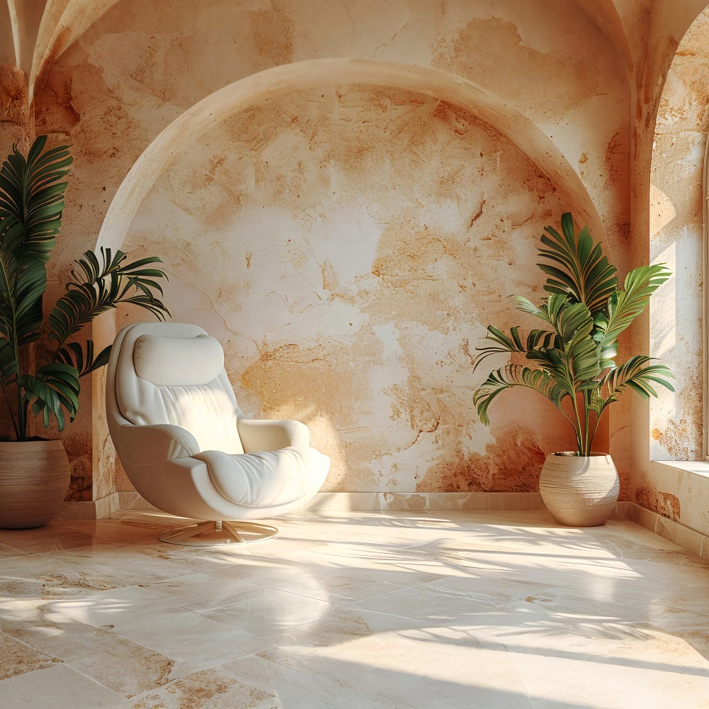 Semplice Sfondo Bohemien Con Design Ad Arco Di Palma BRP10-607