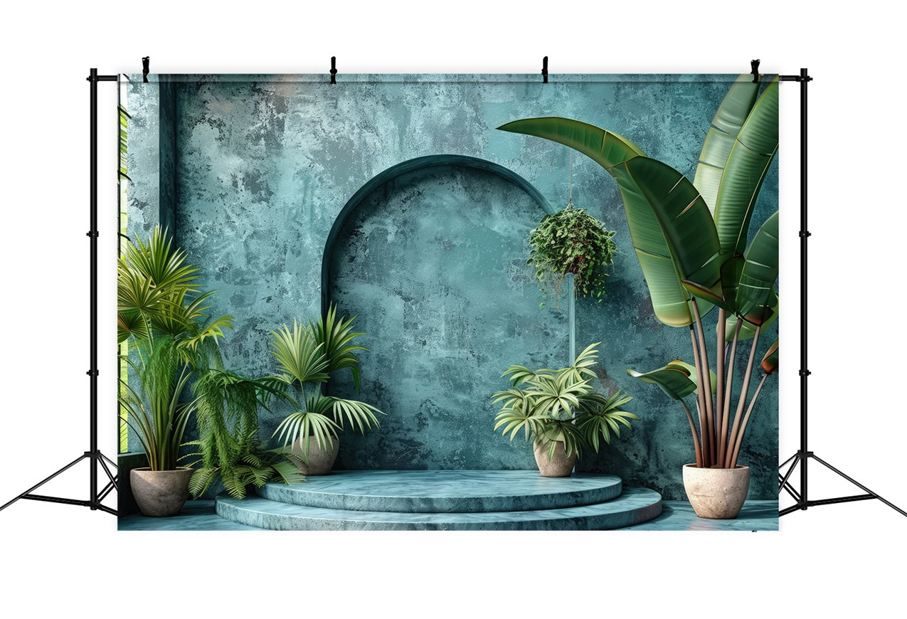 Sfondo Di Decorazioni Murali Bohemien Sfondo Di Piante Tropicali Archway BRP10-611