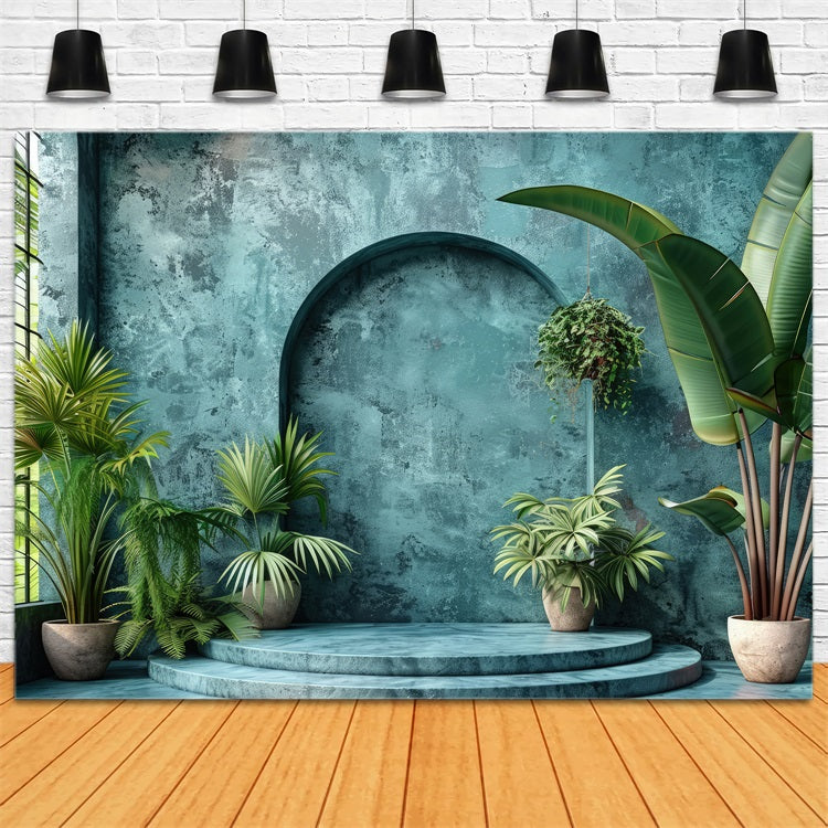 Sfondo Di Decorazioni Murali Bohemien Sfondo Di Piante Tropicali Archway BRP10-611
