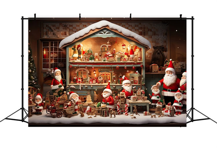 Sfondo Natalizio Fotografia Sfondo Regali Laboratorio Di Babbo Natale BRP10-617